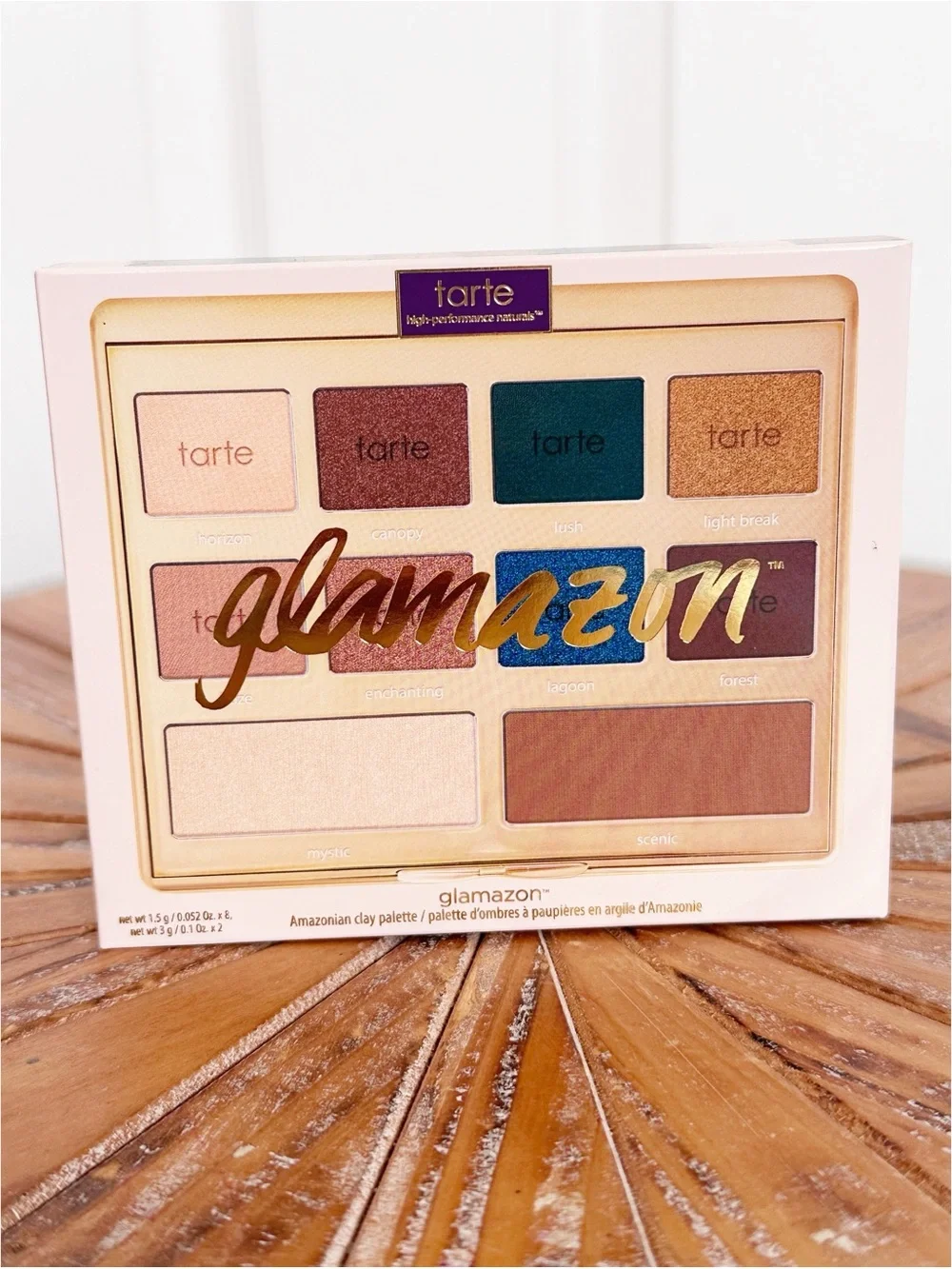 NWT tarte Glamazon 10 Eyeshadow Palette - Cream, Green, Blue, and Brown Shades